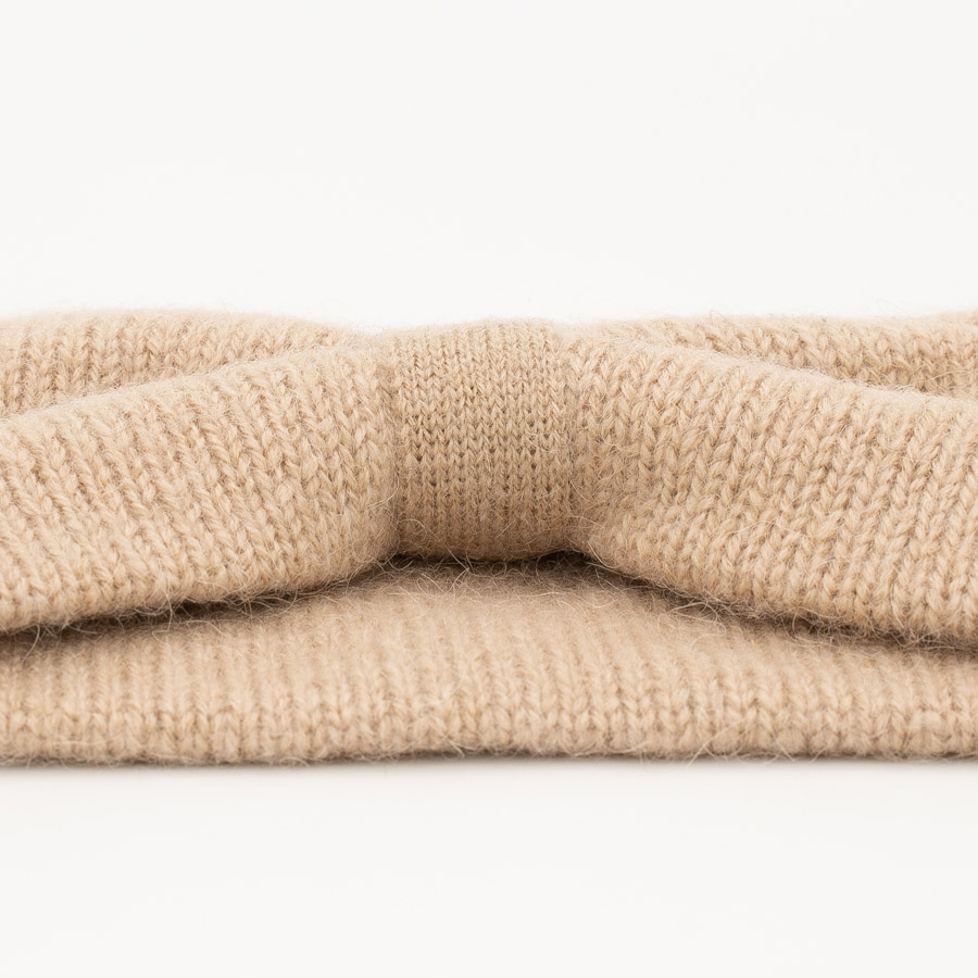 Stirnband aus Kamelwolle, beige
