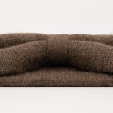 Stirnband aus Yakwolle, braun, Nahaufnahme