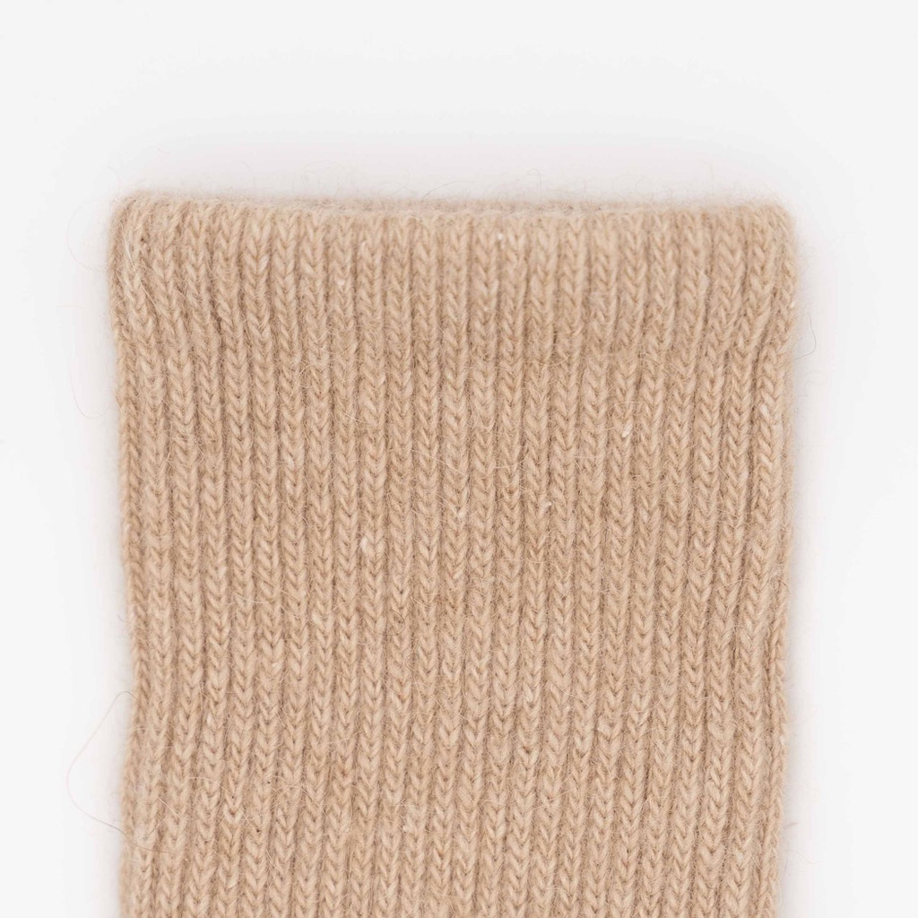 Socken aus Kamelwolle, beige & braun