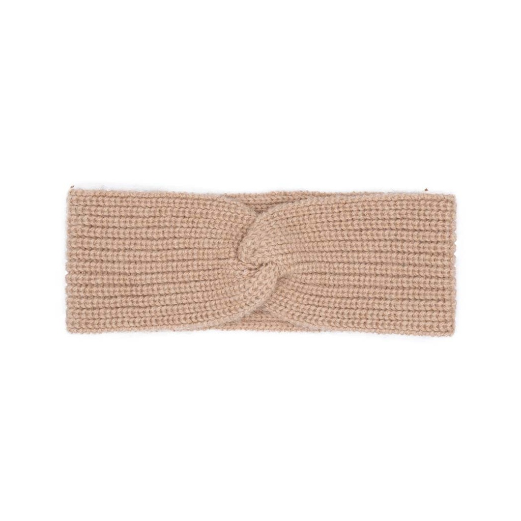 Headband made of camel wool (Twist design), beige
