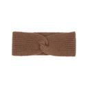Headband made of camel wool (Twist design), brown