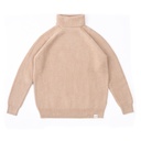 Rollkragenpullover aus Kamelwolle, beige