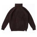Turtleneck sweater made of yak wool, dark brown
