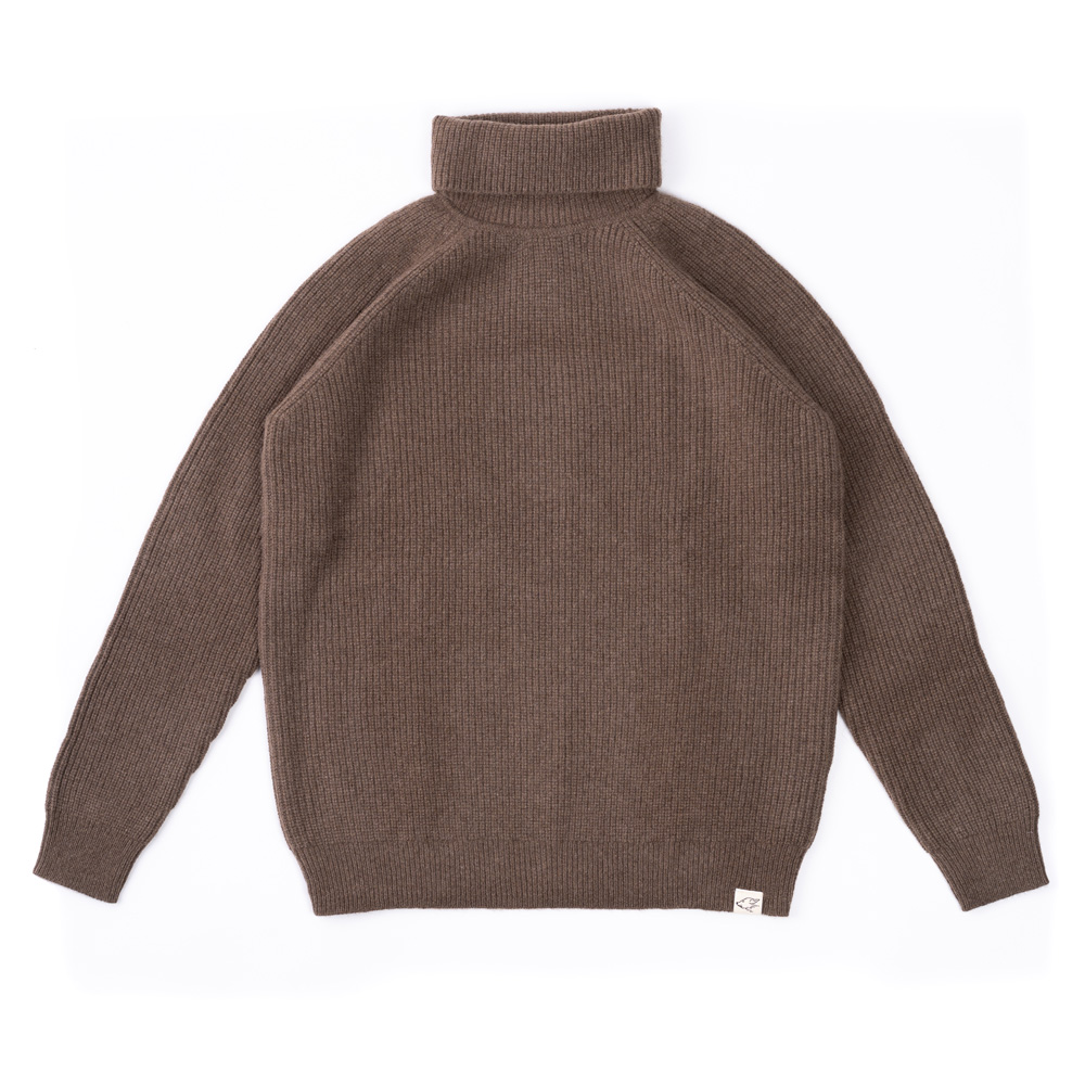 Turtleneck sweater made of yak wool, yak-brown