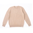 Crew-neck sweater made of camel wool, beige