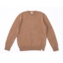 Crew-neck Sweater made from camel wool, brown