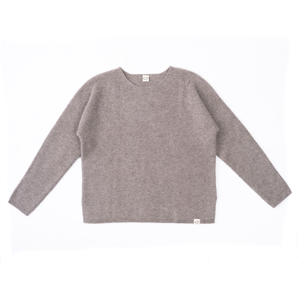 Loose fit pullover made of yak wool, grey