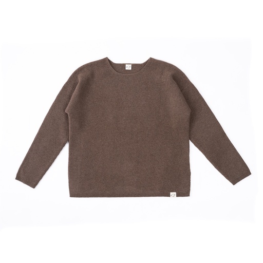 Loose fit pullover made of yak wool, yak-brown