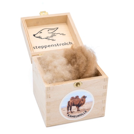 Kuschelbox mit Rohwolle zum Fühlen